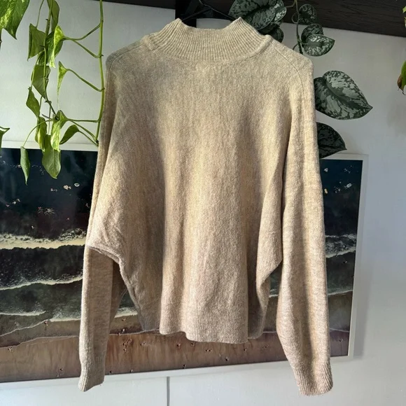 H&M Tan Mock Neck Sweater - Picture 3 of 8